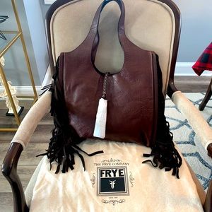 NWT Discontinued Frye Farrah Fringe Tote Leather Hobo Handbag